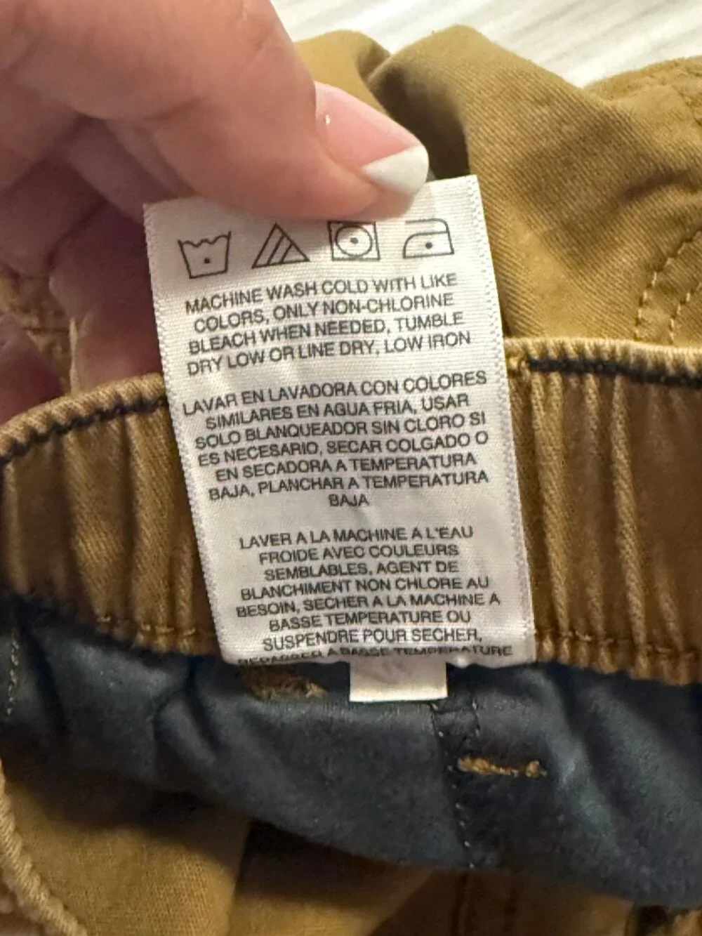 Wrangler Boys Cargo Jogger Pants Khaki Tan Size 8 Regular EUC